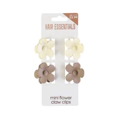 Hair Accessories^Beauty Outlet 4 Flower Claw Clip Cream/Nude BEAU482