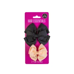 Hair Accessories^Beauty Outlet 2 Hair Bows Black & Nude BEAU423