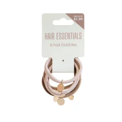 Hair Accessories^Beauty Outlet 6 Soft Rolled Elastics Nude With Disc BEAU520