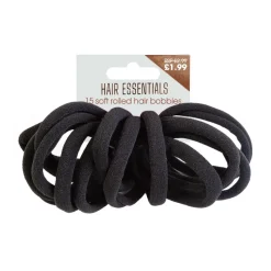 Hair Accessories^Beauty Outlet 15PC Soft Rolled Black Elastics BEAU245