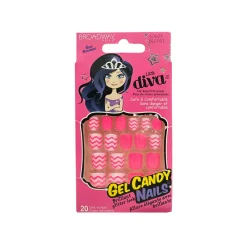 False Nails^Broadway Little Diva Nails 60689 Pink Zig Zag