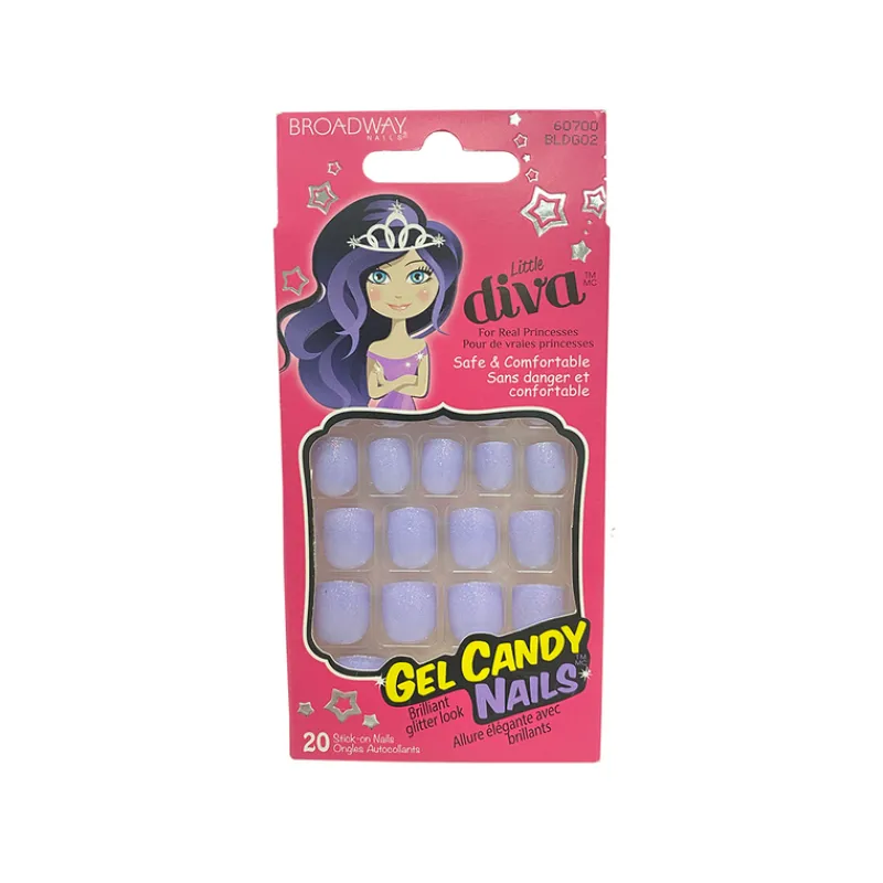 False Nails^Kiss Broadway Little Diva Nails 60700 Purple