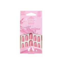 False Nails^Elegant Touch Acrylic False Nails Rose Hibiscus