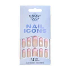 False Nails^Elegant Touch False Nails Nail Icons Long Squoval Heart Breaker