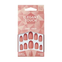 False Nails^Elegant Touch False Nails Coral Craze