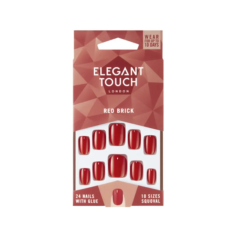 False Nails^Elegant Touch False Nails Red Brick