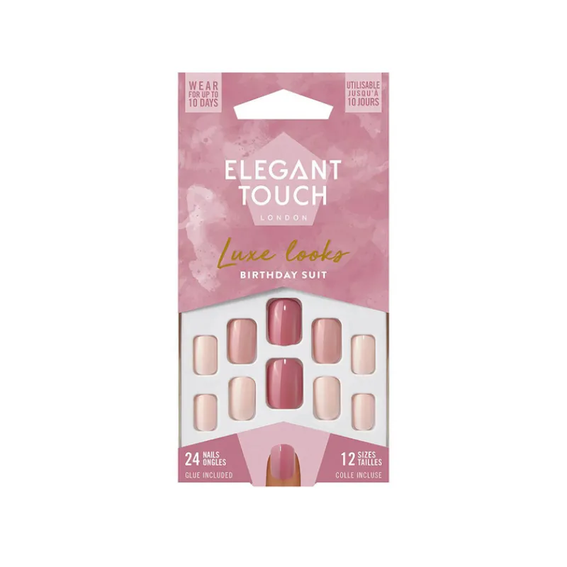 False Nails^Elegant Touch Luxe Looks False Nails Birthday Suit