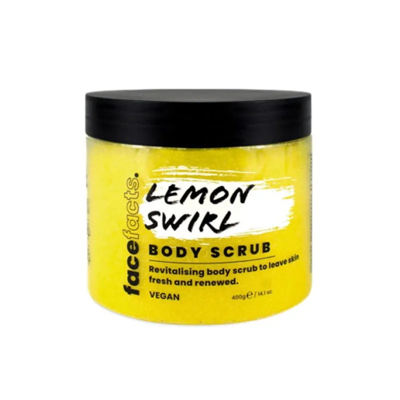 Body Scrubs^Face Facts Body Scrub Lemon Swirl 400g