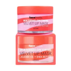 Lip Scrubs^Face Facts Velvet Lip Mask Watermelon Swirl W Jojoba Oil + Shea Butter
