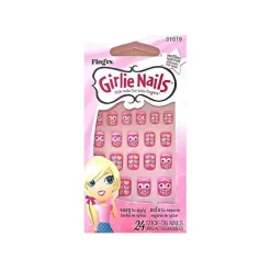 False Nails^Kiss Fingrs Girlie 24 Nails 31619
