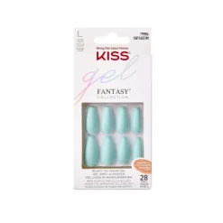 False Nails^Kiss Gel Fantasy 28 Long Length Nails 79956 Turquoise