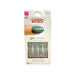 False Nails^Kiss Gel Fantasy 28 Medium Nails 69117 Metallic Grey KGN17