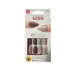 False Nails^Kiss Gel Fantasy 24 Medium Length Nails 60669 Nude