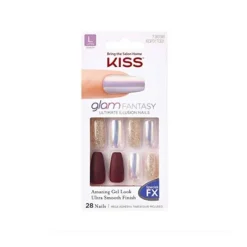 False Nails^Kiss Glam Fantasy 28 Long Nails 79598