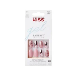 False Nails^Kiss Glam Fantasy 28 Medium Nails Metallic Pink 72076 KGF01