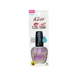 False Nails^Kiss Impress 24 Nails Short Length Eat Pray Love Purple