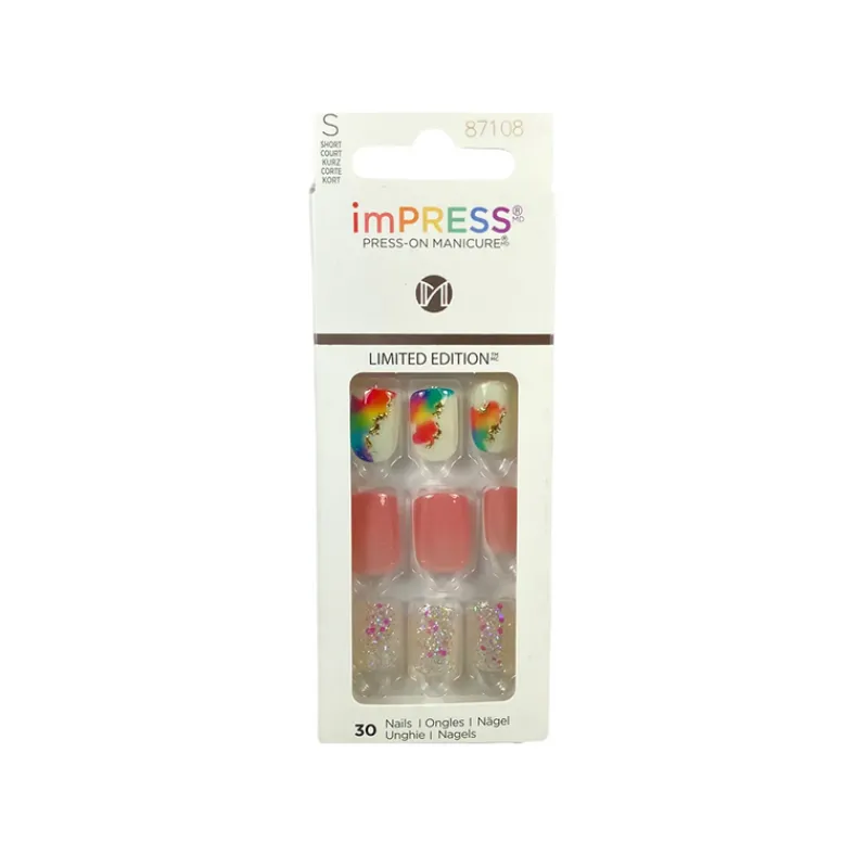 False Nails^Kiss Impress 30 Small Nails 87108 Happy Pride