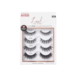 False Eyelashes^Kiss Lash Couture Curated Collection Faux Mink False Lashes 4 Pack