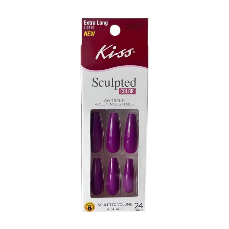 False Nails^Kiss Nails Sculpted Color 24 Extra Long Nails As Planned