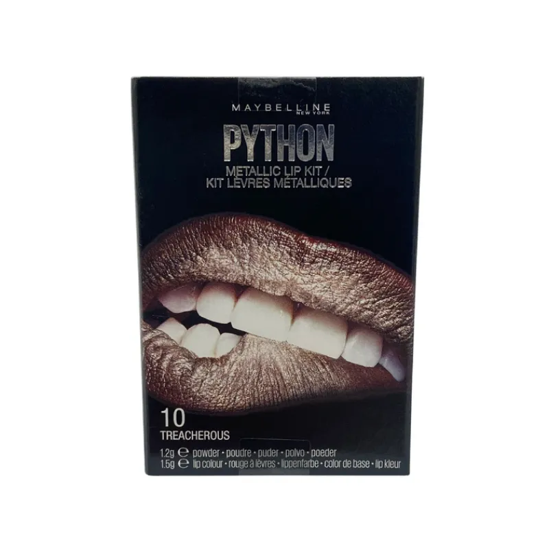 Lipsticks^Maybelline Python Metallic Lip Kit Lipstick Treacherous 10
