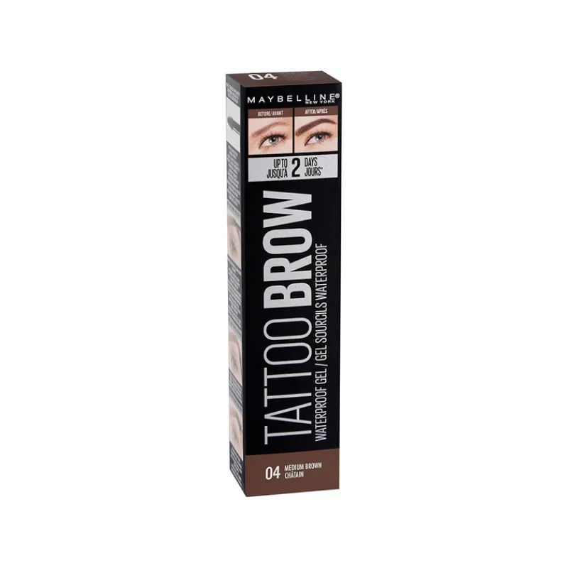Eyebrow Gels^Maybelline Tattoo Studio Brow Waterproof Gel Medium Brown 04