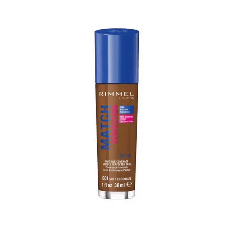 Foundations^Rimmel Match Perfection Foundation 601 Soft Chocolate