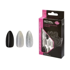 False Nails^Royal Cosmetics 24 Midnight Minx Stiletto Nail Tips