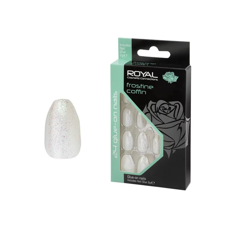 False Nails^Royal Cosmetics Frostine Coffin Nails NNAI372