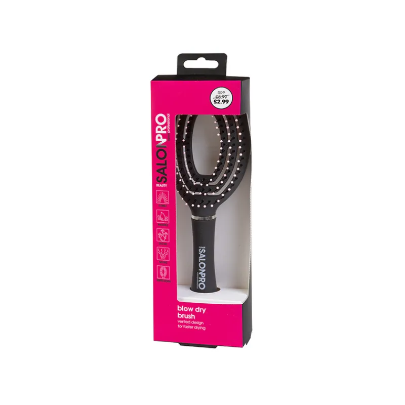 Hair Brushes^Kiss SalonPro Black Blow Dry Brush BEAU344