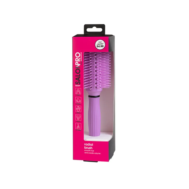 Hair Brushes^Salon Pro SalonPro Pink Radial Brush BEAU342