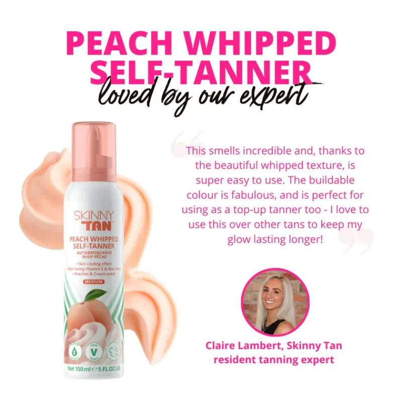 Fake Tan^Skinny Tan Peach Whipped Self Tanner Medum 150ml