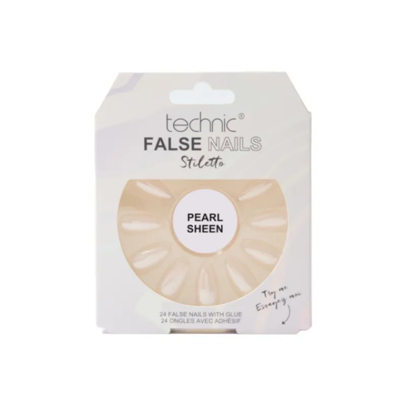 False Nails^Technic Stiletto False Nails Pearl Sheen
