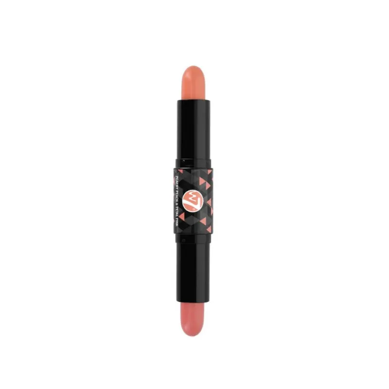 Blushers^W7 Blusher Stick Peachy Peach & Petal Pink