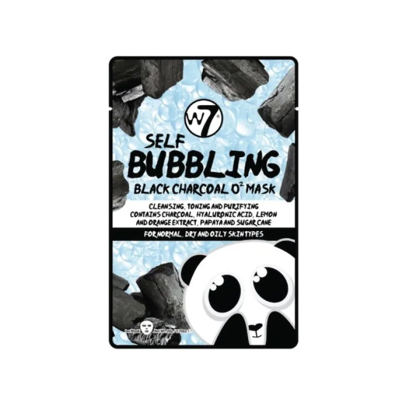 Masks & Patches^W7 Self Bubbling Black Charcoal Mask