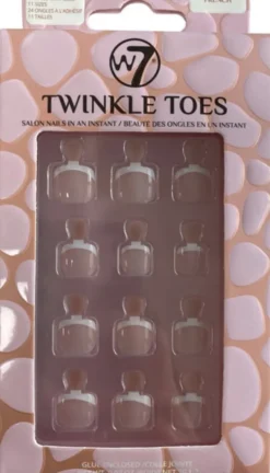 False Nails^W7 Twinkle Toes Toe Nails French